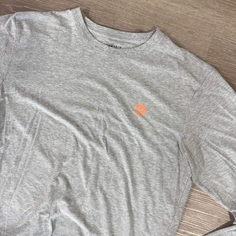 Mountain Hardwear T-Shirt Mens LG Gray Long Sleeve Graphic Dome Tent OM7772
